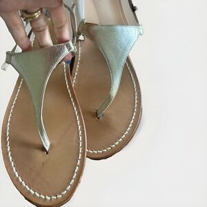 Mastro Positano‎ Sz 9-9.5 Eu 40 Sandals Italian Leather Handcrafted Gold